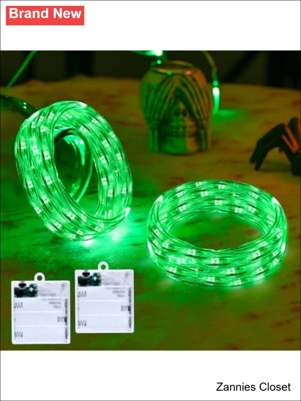👻 cshare Green Fairy Lights Battery Operated Halloween String Lights Timer